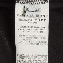 Pre Owned فستان ميدي روبيرتو كافالي أسود منسوج بدون أكتاف مقاس وسط (ميديوم)