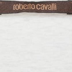 مملوكة مسبقًا Roberto Cavalli Grey Jersey Embellished T-Shirt M