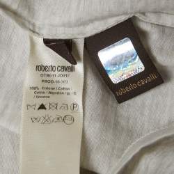 مملوكة مسبقًا Roberto Cavalli Grey Jersey Embellished T-Shirt M