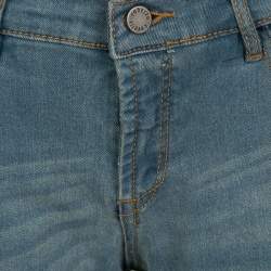 Pre Owned Roberto Cavalli Blue Faded Effect Denim Stretch Jeans L