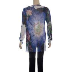 Pre Owned Roberto Cavalli Floral Print Sweater M