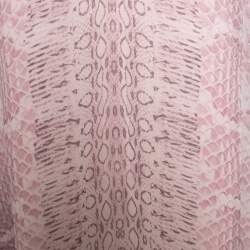 Pre Owned فستان قفطان روبرتو كافالي حرير نقشة جلد الثعبان مطبوعة ورجي S