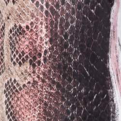 Pre Owned فستان روبرتو كافالي مكشكش نقشة الفهد بكتف واحد S