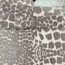 Pre Owned Roberto Cavalli Multicolor Animal Printed Cotton Maxi Skirt M