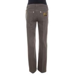 Pre Owned Roberto Cavalli Grey Denim Regular Fit Low Waist Jeans M