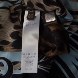 Pre Owned Roberto Cavalli Multicolor Leopard Print Silk Maxi Kaftan Dress S