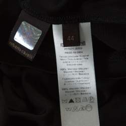 Pre Owned توب روبرتو كافالي جيرسيه أسود سيربينت ذهبي مزخرف M 