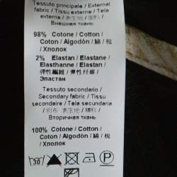 Pre Owned Roberto Cavalli Black Denim Pleated Maxi Skirt S