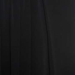 Pre Owned Roberto Cavalli Black Knit Gathered Detail Skirt S