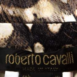 Pre Owned Roberto Cavalli Multicolor Animal Print Silk Godet Maxi Skirt M
