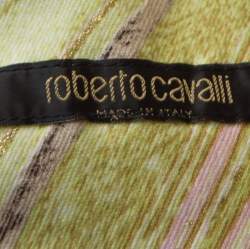 Pre Owned Roberto Cavalli Multicolor Abstract Print Cotton Zip Front Jacket M