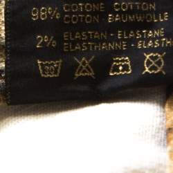 Pre Owned Roberto Cavalli Beige Lace Print Cotton Maxi Skirt M