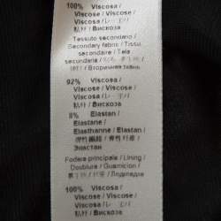 Pre Owned Roberto Cavalli Black Printed Knit Draped One Shoulder Dress M