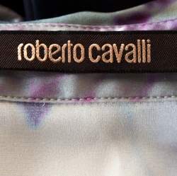 مملوكة مسبقًا Roberto Cavalli Multicolor Abstract Print Silk Long Sleeve Shirt M