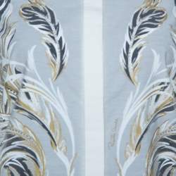 مملوكة مسبقًا Roberto Cavalli White Brasso Feather Print Cotton Shirt Dress S
