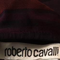 Pre Owned Roberto Cavalli Multicolor Degrade Carmine Print Silk Kaftan S