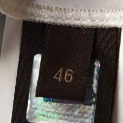 مملوكة مسبقًا Roberto Cavalli Green Striped Print Jersey Pleated Detail Maxi Skirt L