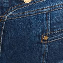 Pre Owned Roberto Cavalli Dark Blue Denim Light Wash Flared Jeans M