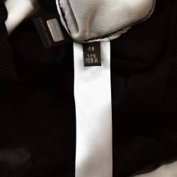 Pre Owned Roberto Cavalli Black Printed Silk & Knit Paneled Jumper L