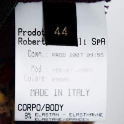 مملوكة مسبقًا Roberto Cavalli Multicolor Printed Silk Mini Halter Dress M