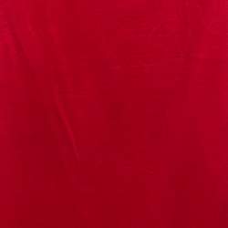 مملوكة مسبقًا تنورة ماكسي روبرتو كافالي حرير ساتان أحمر مقاس كبير (لارج)