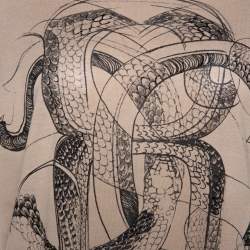 Pre Owned Roberto Cavalli Brown Logo Print Cotton Pique T-Shirt M