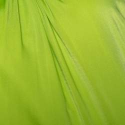 مملوكة مسبقًا Roberto Cavalli Lime Green Jersey Halter Neck Top L