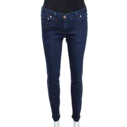 Roberto Cavalli Indigo Denim Tapered Fitted Jeans M