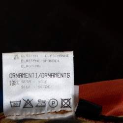 مملوكة مسبقًا Roberto Cavalli Coral Pink Cotton Logo Plaque Detail Jeans L