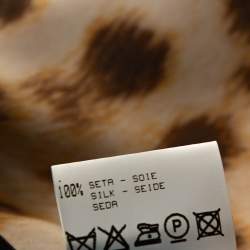 Pre Owned تنوة روبرتو كافالي ماكسي طباعة فهد ساتان بيج L