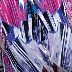 Pre Owned Robert Cavalli Pink Printed Stretch Silk Tunic Top M