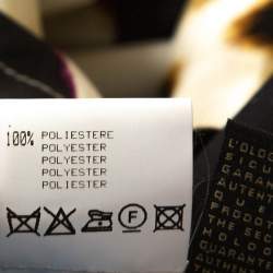 Pre Owned Roberto Cavalli Cream Printed Belted Trench Coat S