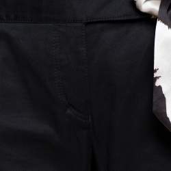 Pre Owned بنطلون جينز روبرتو كافالي دينم أسود ووسط حرير واسع مقاس كبير (لارج)