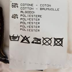 مملوكة مسبقًا بنطلون روبرتو كافالي كارغو قطن أبيض مخلوط مقاس كبير (لارج)