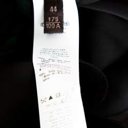 Pre Owned قفطان روبرتو كافالي ديرابيه طويل ماكسي حرير مطبوع مزخرف أجنحة أخضر وسط (ميديوم)