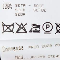 Pre Owned Roberto Cavalli Cream Floral Print Silk Sheer Kaftan Top M