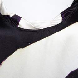 Pre Owned Roberto Cavalli Multicolor Abstract Printed Silk Sleeveless Top M