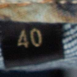 Pre Owned Roberto Cavalli Indigo Dark Wash Denim Faded Effect Jeans S