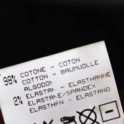 Pre Owned بنطلون جينز روبرتو كافالي بني دينم مزين بسلسلة واسعة مقاس كبير - لارج