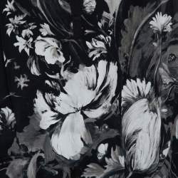 مملوكة مسبقًا Roberto Cavalli Black Floral Print Silk Sheer Kaftan Blouse S