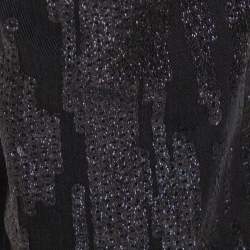 Pre Owned Roberto Cavalli Black Denim Sequin Embellished Jeans S