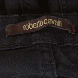 Pre Owned Roberto Cavalli Black Denim Sequin Embellished Jeans S