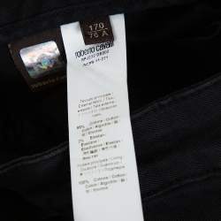 Pre Owned Roberto Cavalli Black Denim Sequin Embellished Jeans S