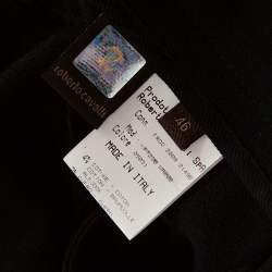 Pre Owned Roberto Cavalli Black Wool Blend Tailored Flared Trousers L