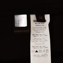 Pre Owned Roberto Cavalli Brown Ombre Leopard Print Silk Flared Pants L