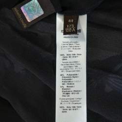 Pre Owned فستان روبرتو كافالي ماكسي بطيات مزخرف سلسلة حرير مطبوع مورد متعدد الألوان مقاس وسط (ميديوم)