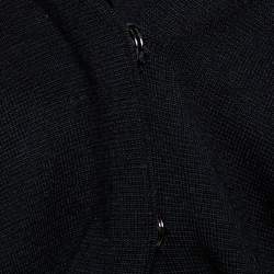 Pre Owned Roberto Cavalli Black Wool Knit Circle Cardigan L