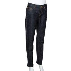 Pre Owned Roberto Cavalli Indigo Dark Wash Denim Tapered Jeans M