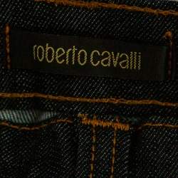 Pre Owned Roberto Cavalli Indigo Dark Wash Denim Tapered Jeans M