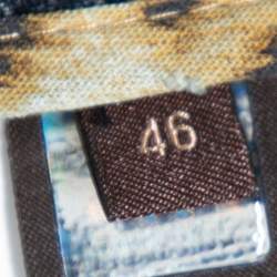 Pre Owned Roberto Cavalli Dark Blue Stretch Denim Flared Pants L